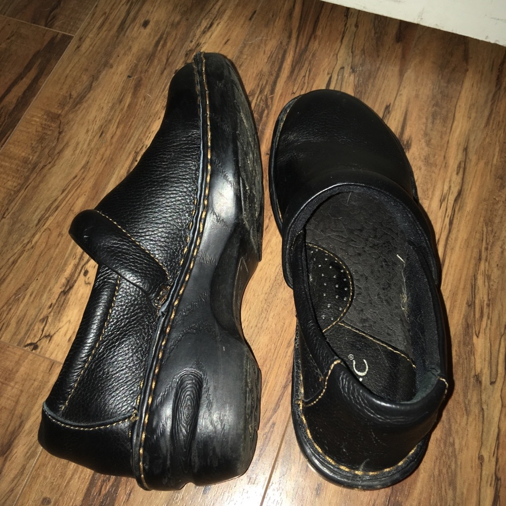 Black Leather Clogs! Perfect Condition - image 1